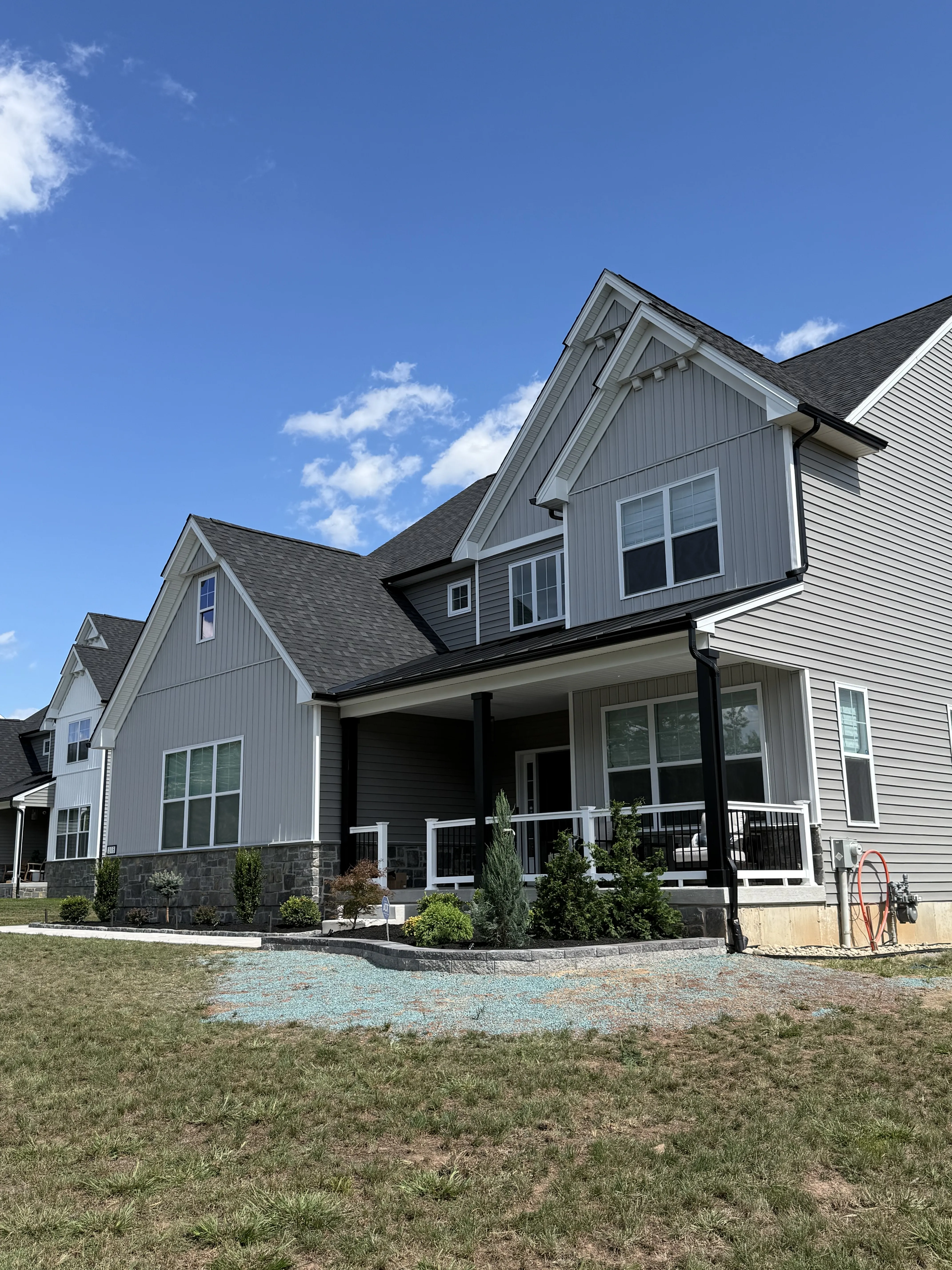 Stone pathway through landscape