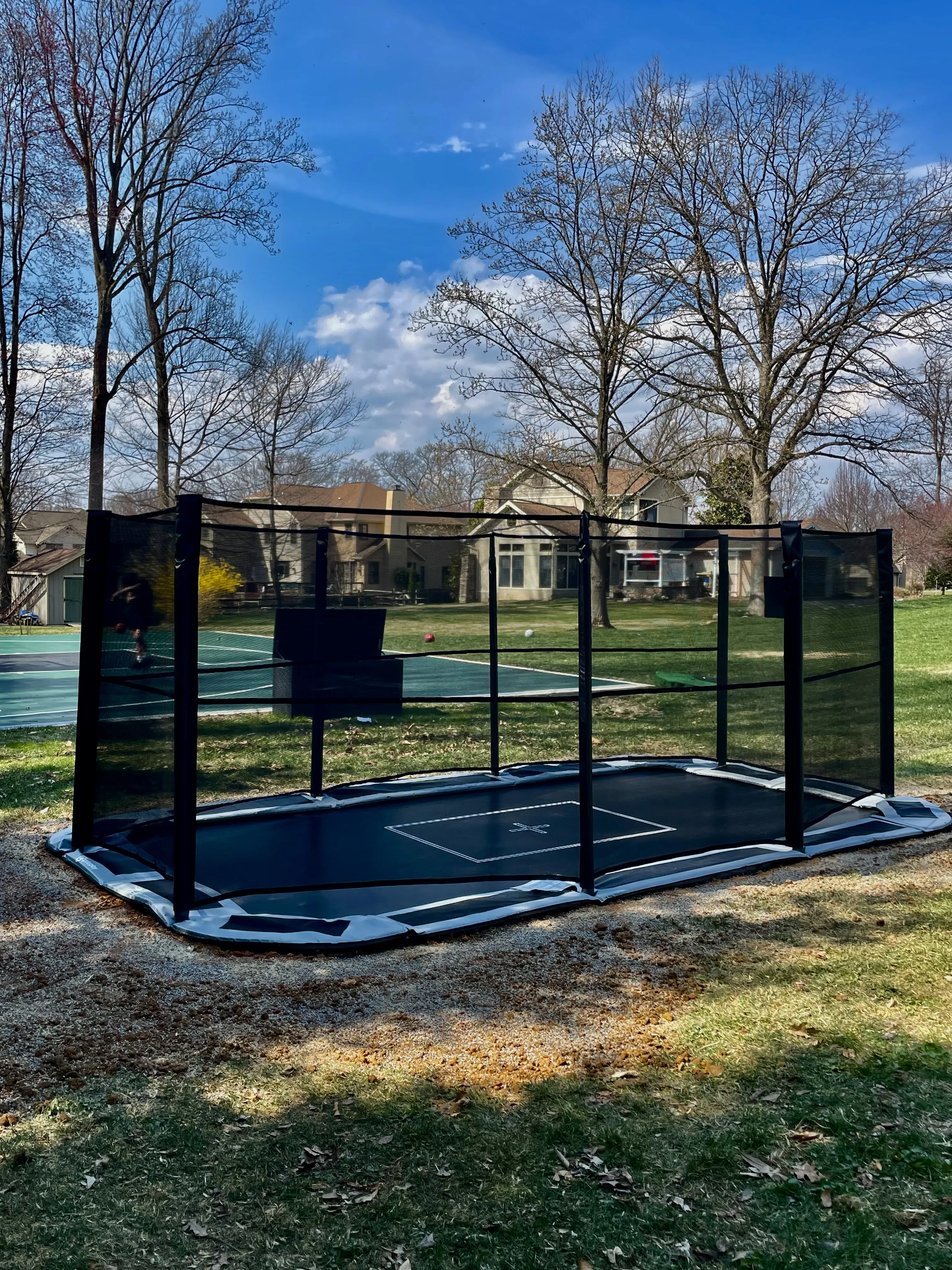 Backyard entertainment area